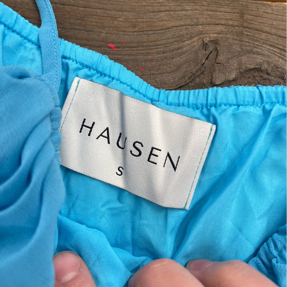 HAUSEN Women's Pleated Romper Size S In Azure Blue - Picture 4 of 9